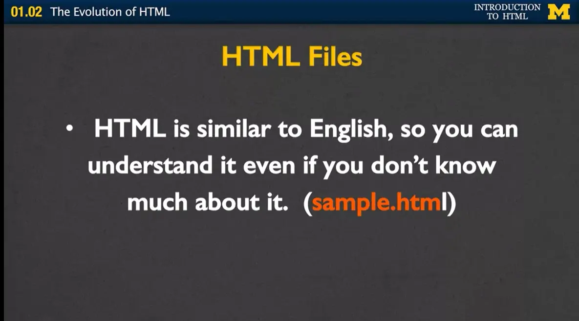 HTML files.