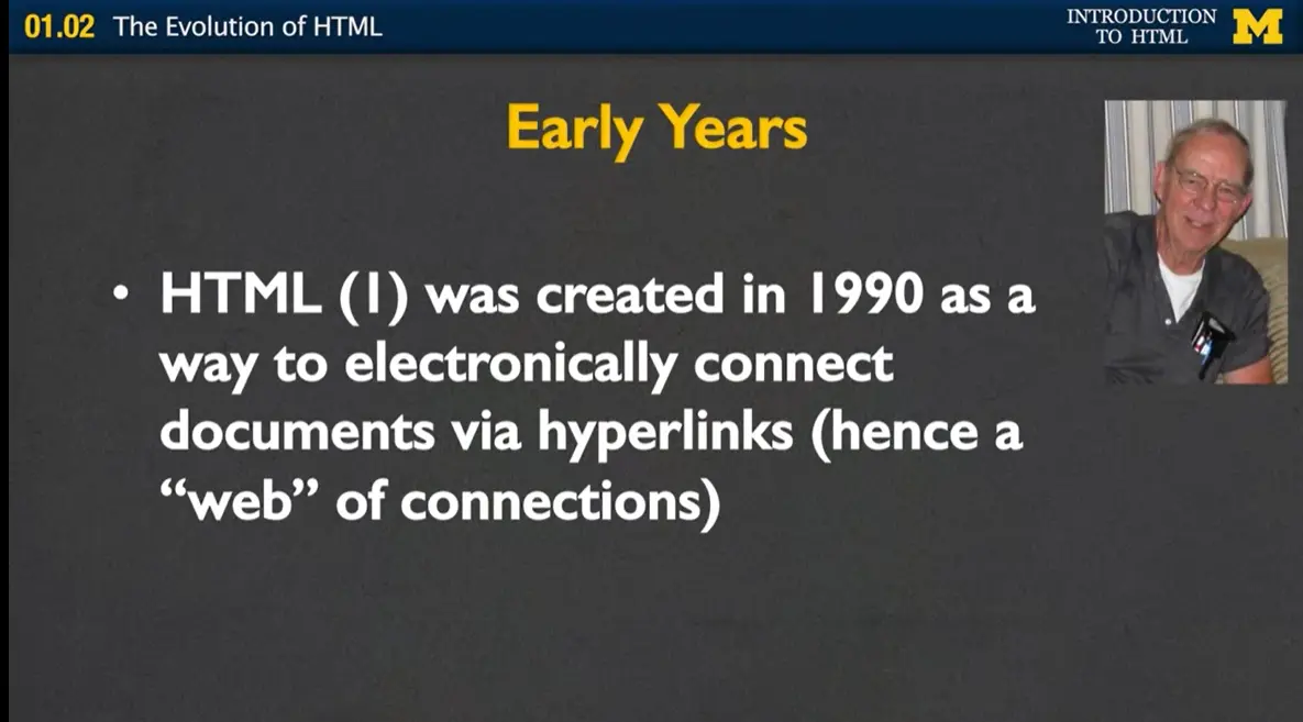 HTML, The Early Years.