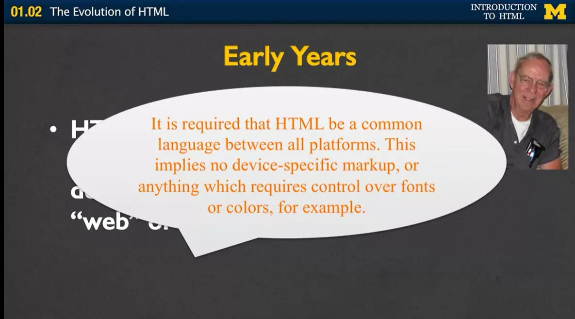 HTML, The Early Years, #2.