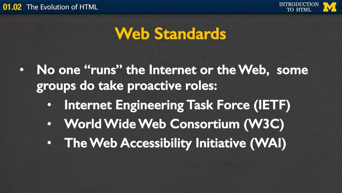 Web standards.