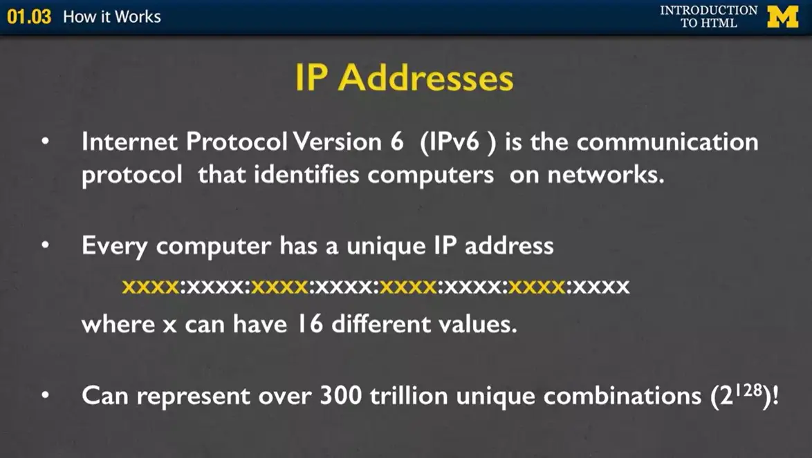 IP Addresses.