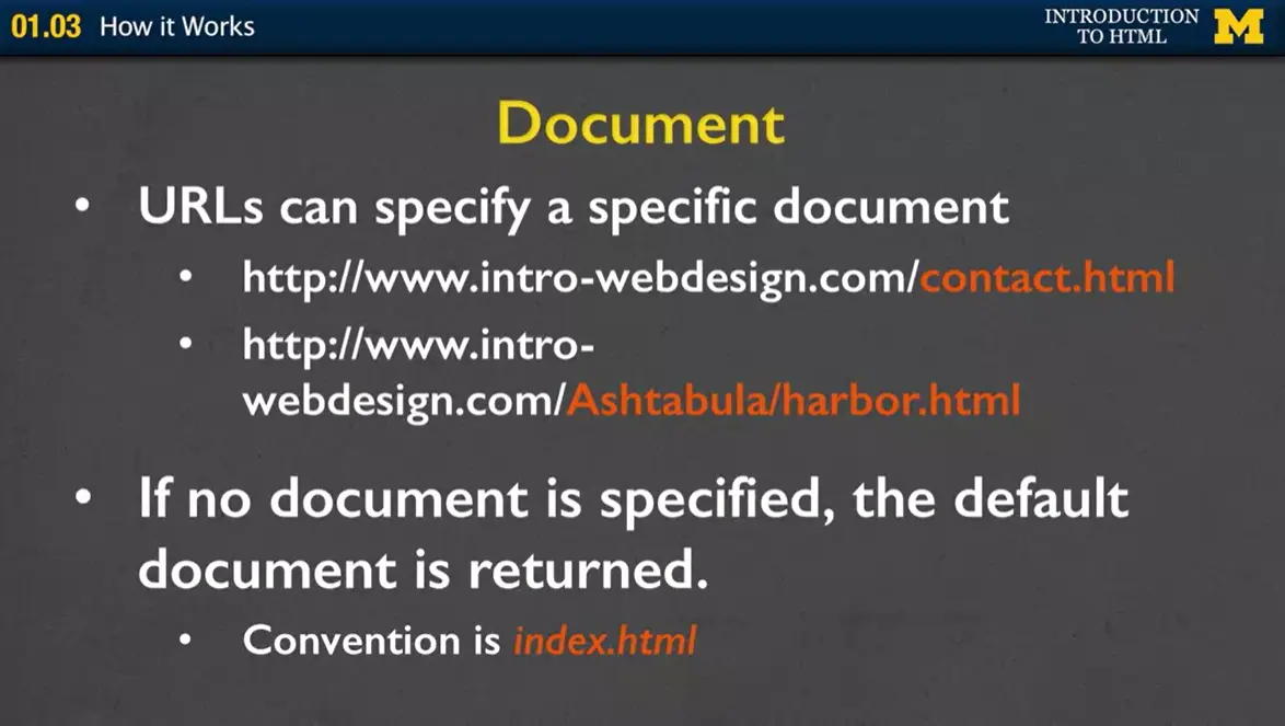 Document - Last part of your URL.