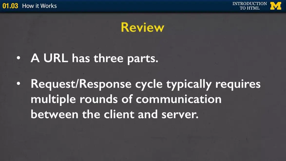 Review, URL and Request/Response Cycle.