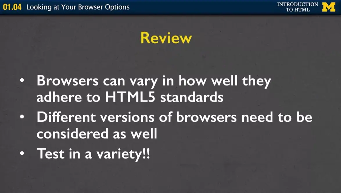 Review 1.04 Looking at Your Browser Options.