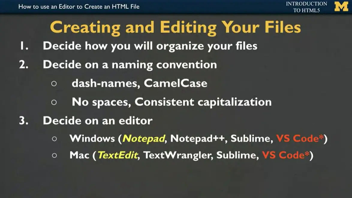 Creating and Editing Your Files.