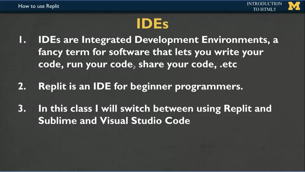 Integrated Development Environments (IDEs); Replit.