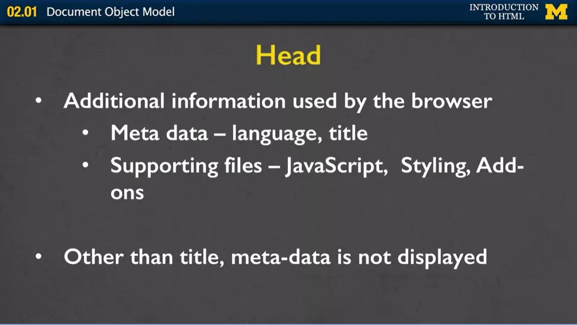 Head meta-data and title.