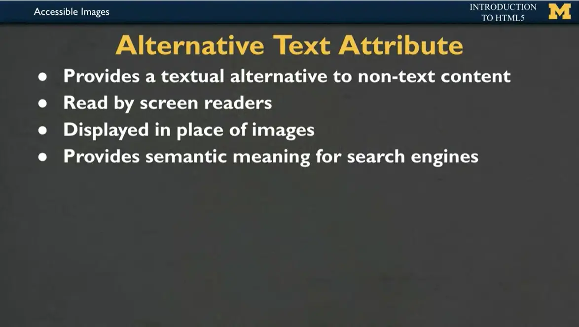 Alternative Text Attribute.