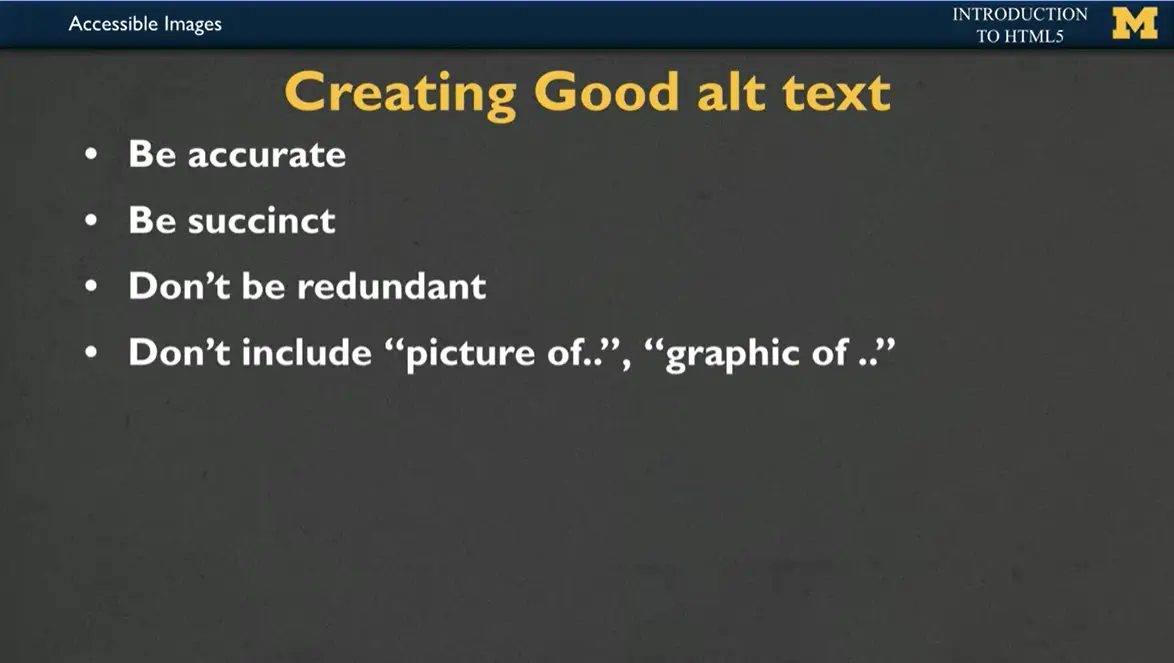 Creating Good alt text.