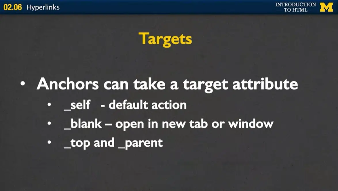 Target; May be _self, _blank, _top, or _parent.