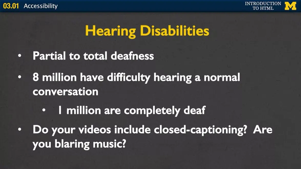 Hearing Disabilities.