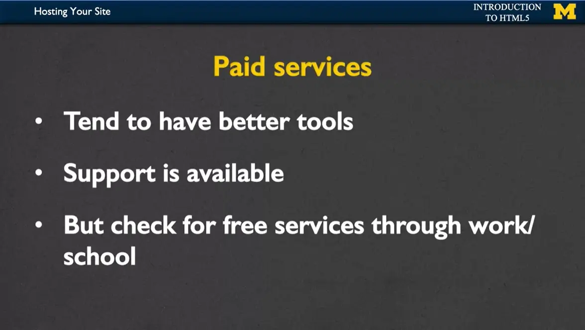 Paid services.