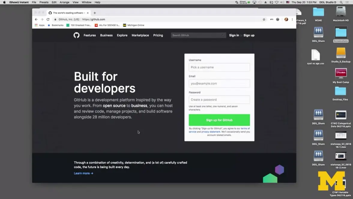 Make a GitHub pages account.