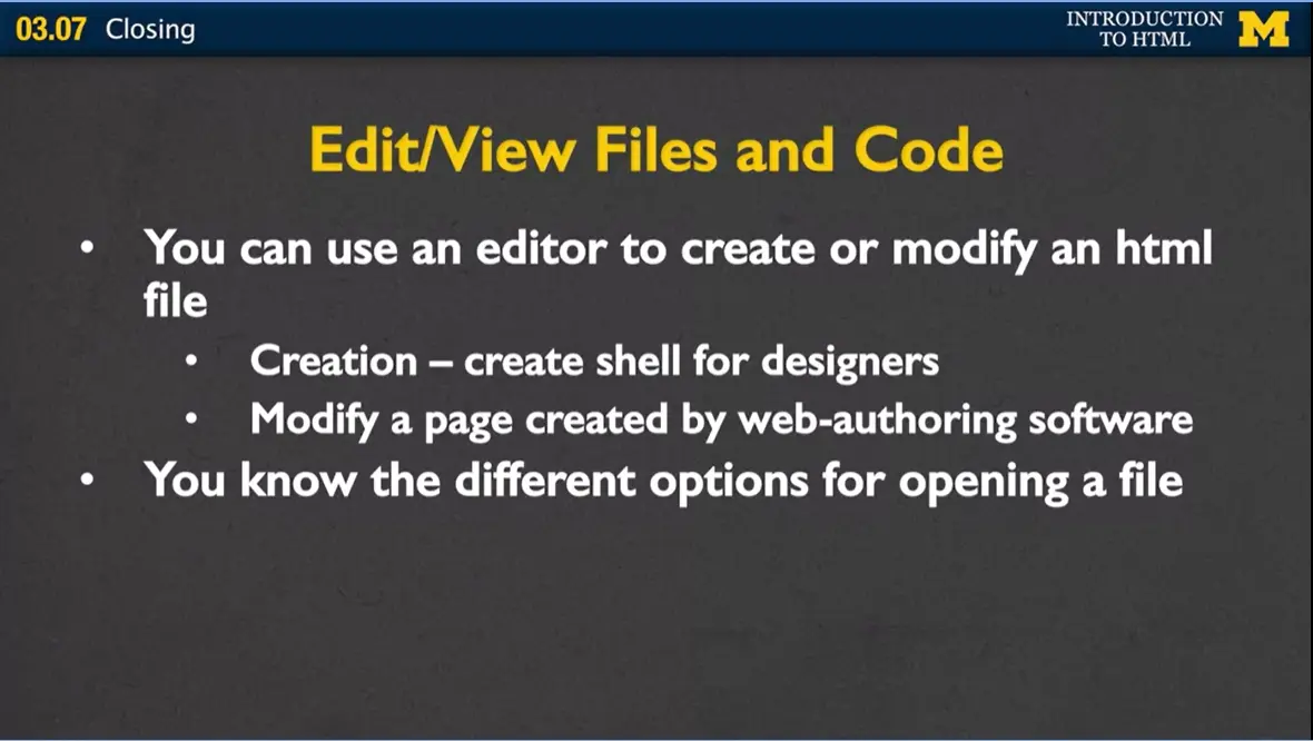 Edit/View Files and Code.